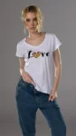 Tricou alb Love