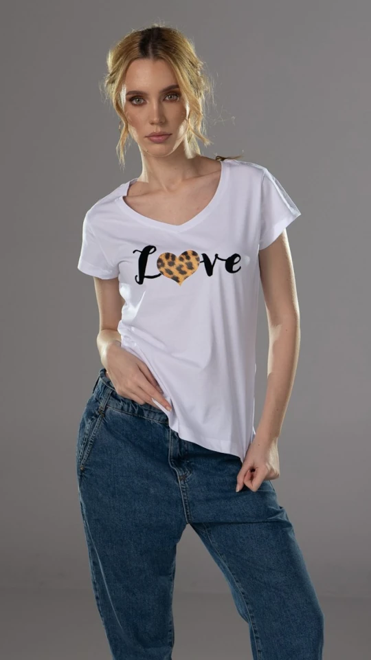 Tricou alb Love